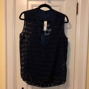 NWT J. Crew Geo Clip Jacquard Shell Tank Top - 8